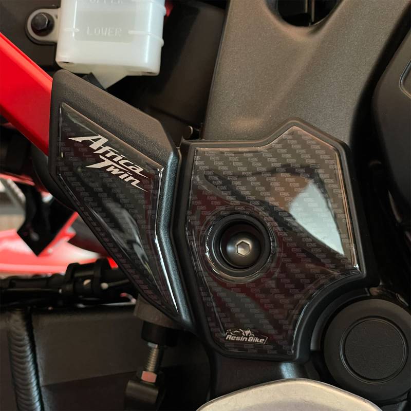 Resin Bike Aufkleber für Motorrad Kompatibel mit Honda Africa Twin CRF 1100 L 2022-2023. Einstiegsleistenschutz vor Stößen und Kratzern. 3D-Harzklebstoff - Stickers - Made in Italy von Resin Bike
