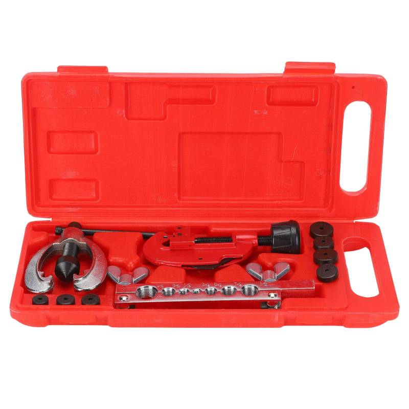 Resefinem 10pcs Flacking -Werkzeugkit mit doppelter und einzelner Funktion für Automobilbremsenleitungsrohrausschneidung geliefert mit 7 Stiedern und Mehrfachgrößenadaptern Wärme von Respicefinem