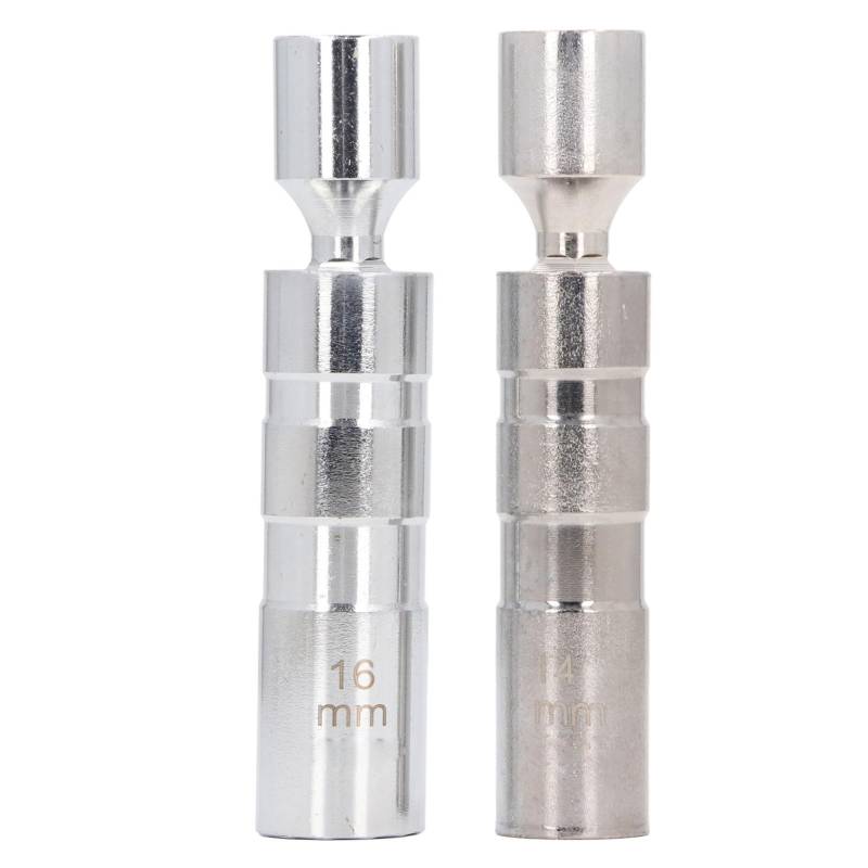 Resefinem 2 PCs Zündkerzenbuchse Set 14mm 16mm 16 mm 3/8 -Zoll -Antrieb 12 -Punkte Magnetic Drehdesign für eine Bequeme Autoreparatur von Respicefinem