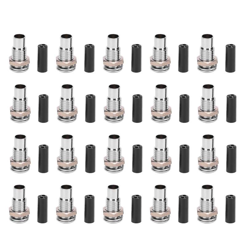 Resefinem 20pcs LED -Halter Lünette Halterung Messing Leuchte Diode Diode Flachmetall -Basis ideal für die industrielle Steuerung mit 3 mm LED -Leuchten Schutz LED Sicherstellen von Respicefinem