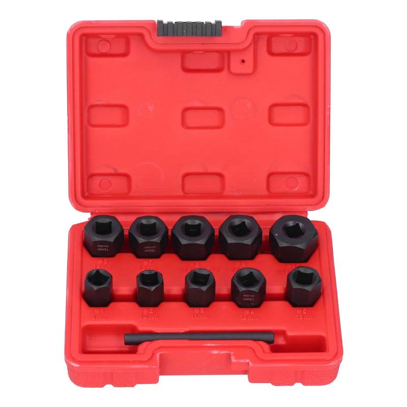 Respicefinem 11pcs Schraubenextraktionsnuss -Nuss -Entferner beschädigter Schraubenentfernungswerkzeug -Steckdose Set Kit Ermöglicht die Anwendung beim Extrahieren von Schrauben von Respicefinem
