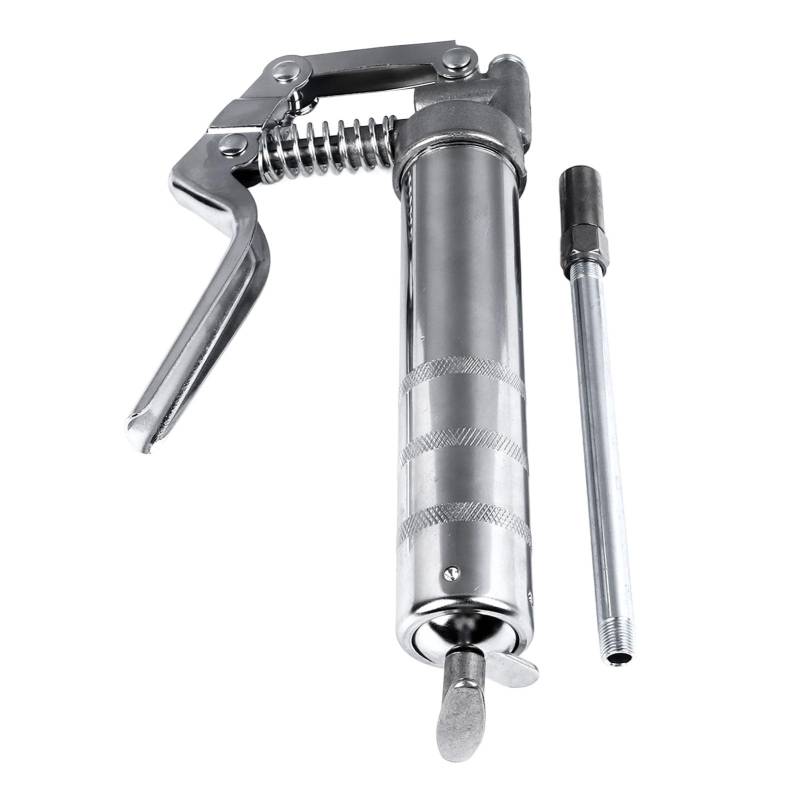 Respicefinem 120CC Chrome Plated Metal Handheld Lubricating Grease Filling Tool Ideal for Industrial Equipment with Large Capacity Durable Material Convenient Use and Labor Saving von Respicefinem