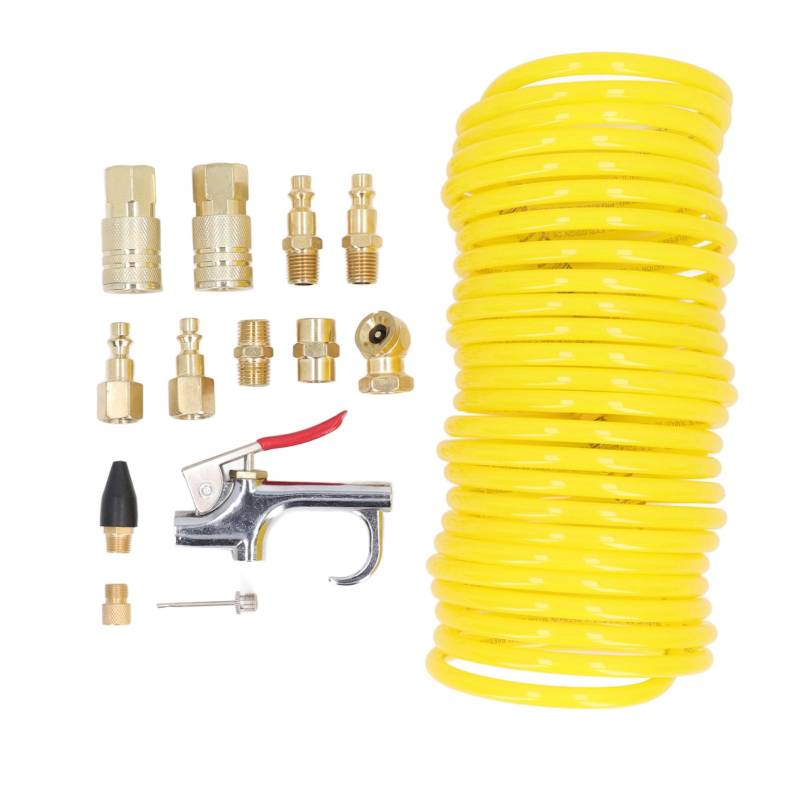 Respicefinem 14PCS Air Compressor Kit with 1/4 Inch Fitting Quick Connector Air Compressor Hose Kit Ideal for Automotive Repair Maintenance and Cleaning von Respicefinem