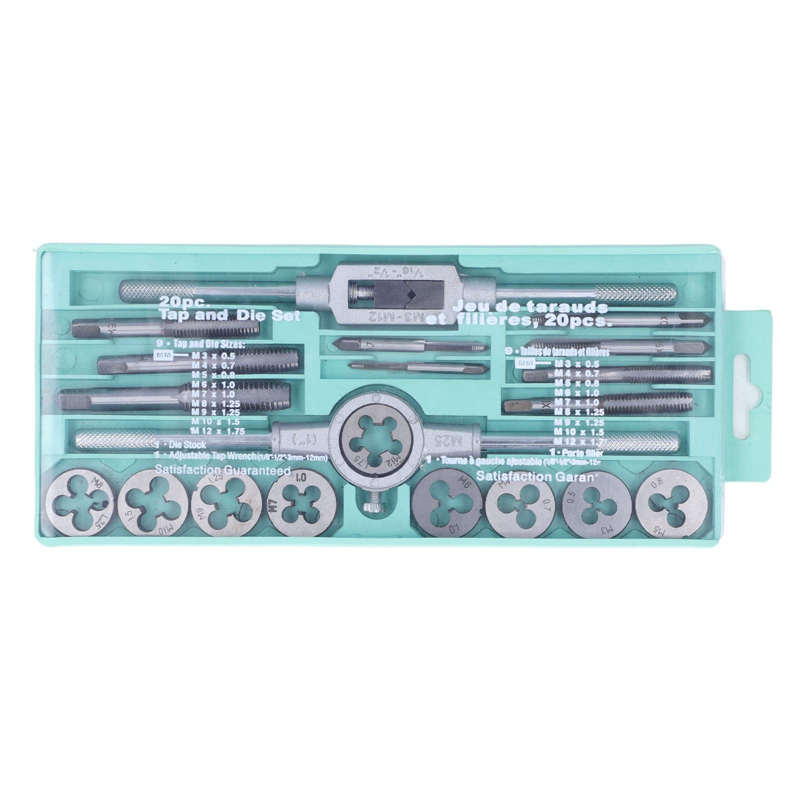 Respicefinem 20Pcs Tap Die Set Tool Steel Ideal for Car Repair Model Processing and DIY on Cast Iron Aluminum Respicefinem 20Pcs Tap Die Set Tool Steel Ideal for Car Repair Model Processing and DIY on Cast Iron Aluminum von Respicefinem