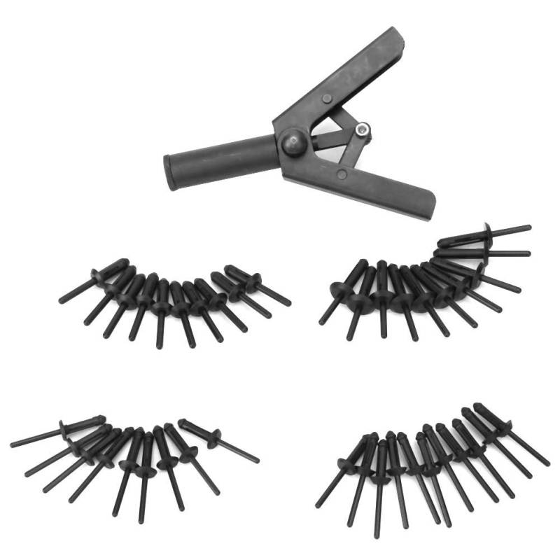 Respicefinem 40Pcs Various Sizes Rivets 1Pcs Carbon Steel Ergonomic Design Poly Rivets Ideal for All Occasions Single Hand Operable In Narrow Areas Fits Most Rivet Sizes Without von Respicefinem