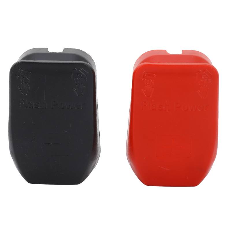Respicefinem Pair Battery Terminal Red Positive Black Negative Pole Brass Battery Terminal Connector with Cover Widely Compatible with 45 to 200AH Batteries for Automobiles Boats von Respicefinem