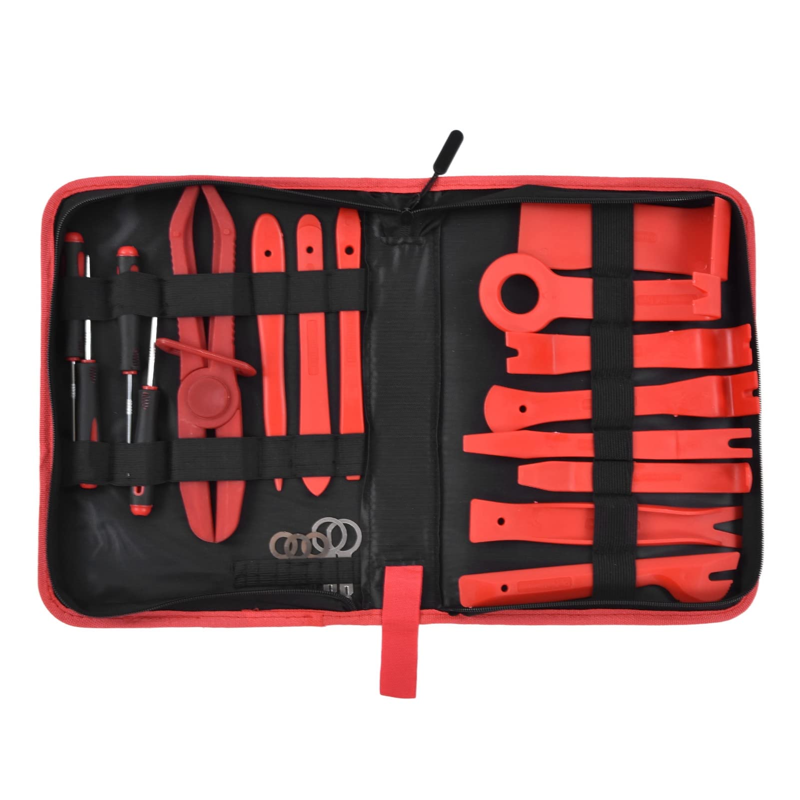 RespiriceFinem 21PCS Auto Entfernung Tool Trim Pry Reparaturset Kit für Autotürtafel -Audio -Instrumente Schreibtisch Blau ideal für Auto Audio- und Funksystem Installation oder (Red) von Respicefinem