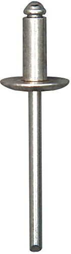 Nieten aus Aluminium, breiter Kopf, im Beutel, 4,8 mm x 25 mm, 38 Stück von Restagraf