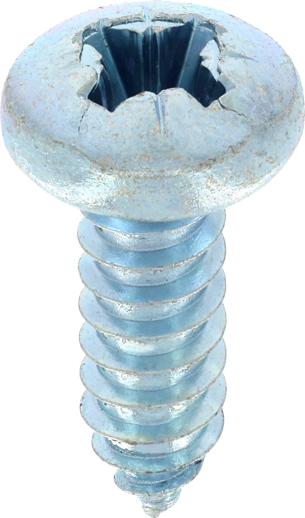 Restagraf Blechschrauben Kopf Edelstahl A4 zylindrisch gewölbt Pozidrive, 6,3 mm x 19 mm, DIN 7981, Zinkweiß, 20 Stück von Restagraf