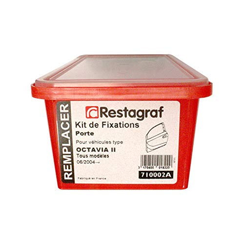 Restagraf Befestigungsset für Tür Octavia II (1Z), alle Modelle (06/2004 bis 03/2013) – Ref. 710002A – Box mit 86 Teilen von Restagraf