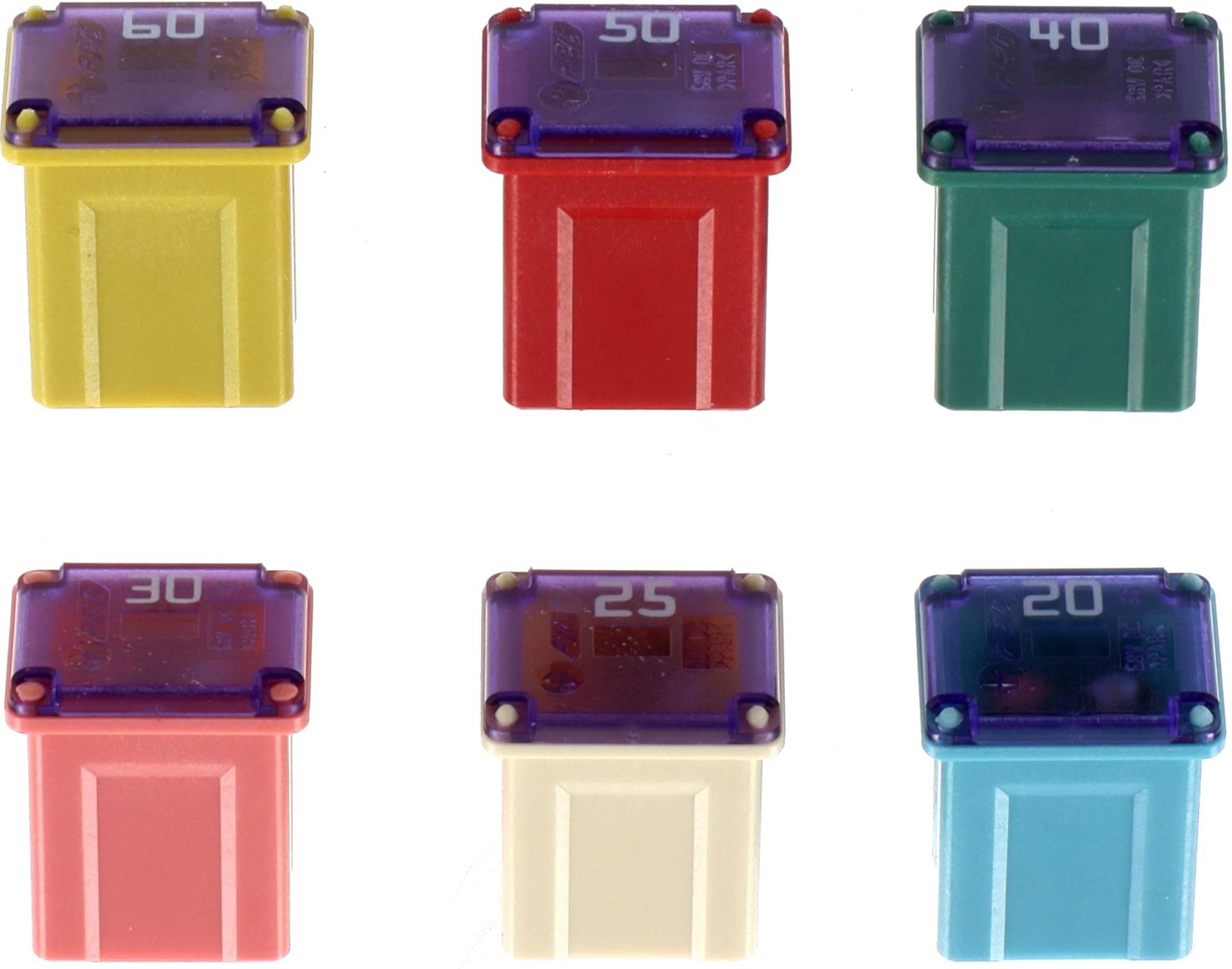 Restagraf - Sortiment Sicherungen J-Case Low Profile für Automotive – Leistung 20 bis 60 A – 58 V – Ref. 17990 – 6 Stück Restagraf - Sortiment Sicherungen J-Case Low Profile für Automotive – Leistung 20 bis 60 A – 58 V – Ref. 17990 – 6 Stück von Restagraf