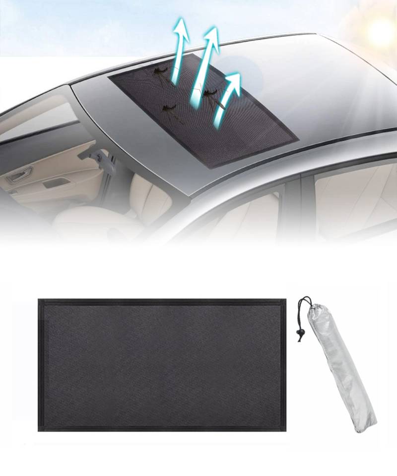 ESEWALAS Auto Zubehör, Auto-Sonnendach, magnetisch, Autodachabdeckung, universelles Auto-Monddach, UV-Schutzabdeckung, Sonnenschutz (95 x 55 cm) von Reswish
