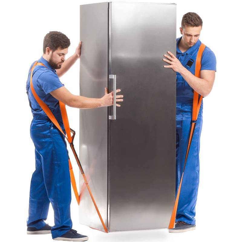 Retoo 2 Stück Tragegurte, 2.4m Lange, Transportgurt num zum Ergonomischen und Eifachen Heben Möbel, Haushaltsgeräte, Klavier, Waschmaschine und vieles mehr, Multifunktionale Umzugsgurte, Orange von Retoo