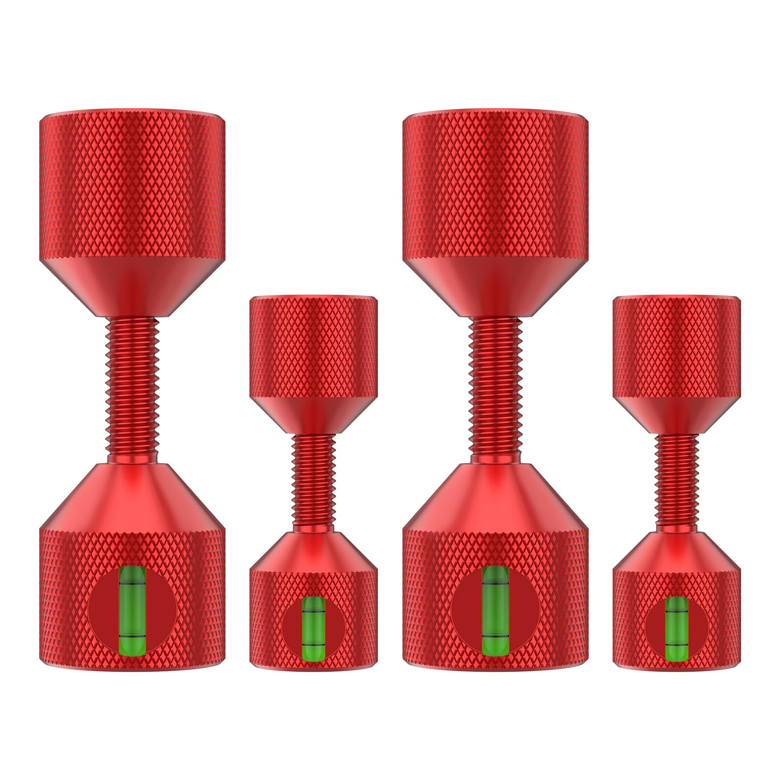 Retrok 4pcs Flanschaligner Set Aluminiumlegierung Ergonomische 2 Lochflansch -Alignment -Stifte mit integriertem Niveau für mechanische Baugruppen(Rot) von Retrok