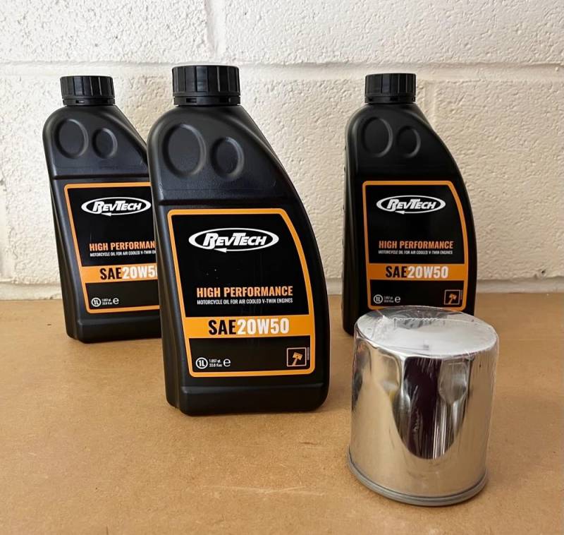 RevTech Ölwechsel-Service Kit Harley Twin Cam (bis 1999) - Chrom Magnetölfilter von RevTech