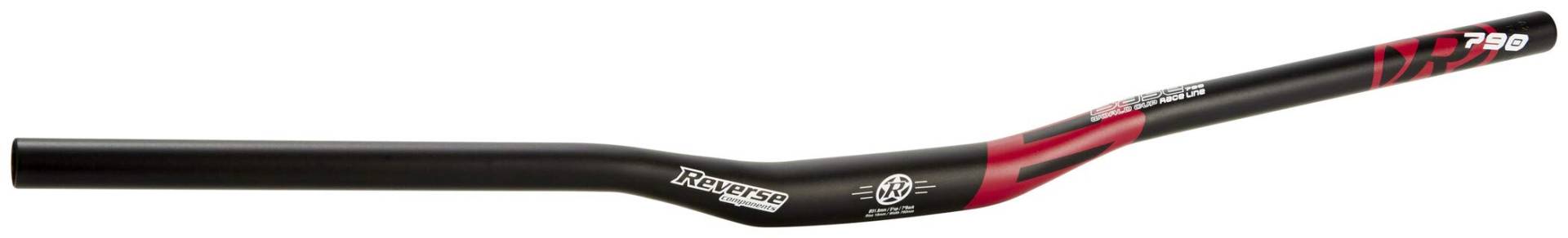Reverse Base Fahrrad Lenker 31.8mm 790mm schwarz/rot: Größe: 35mm Rise von Reverse