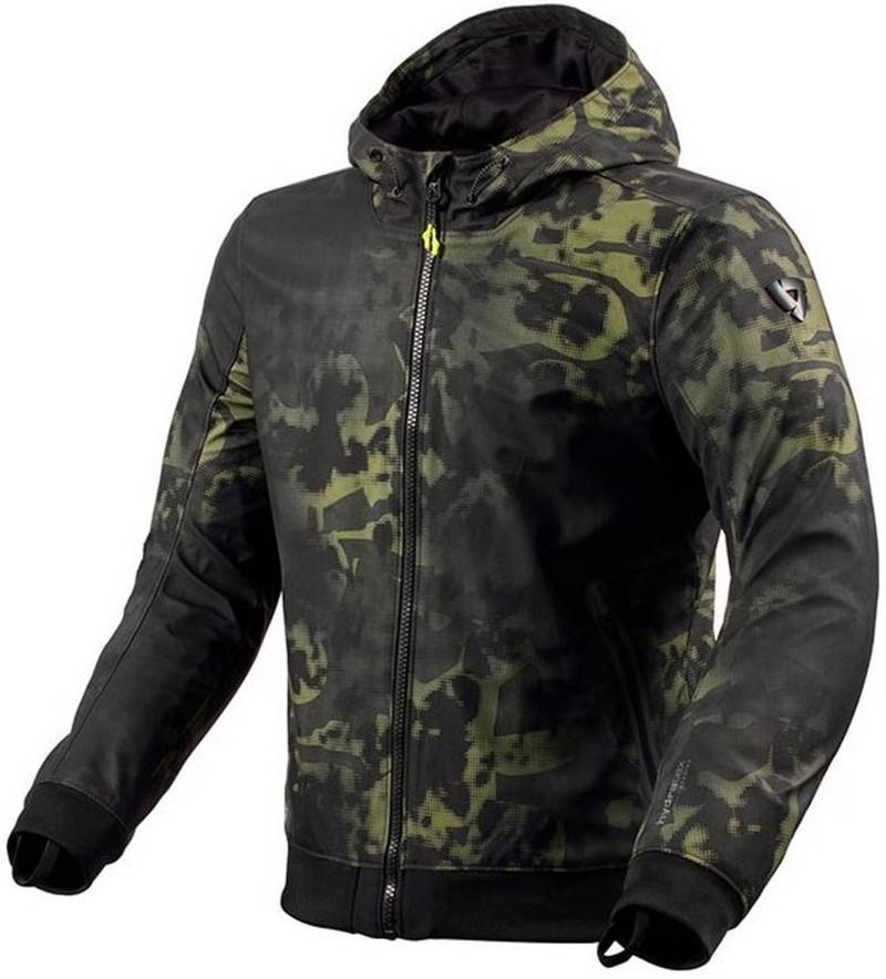 Revit Motorradjacke Saros WB Men Jacket, Schwarz-Dunkel Grün, XXL von REV'IT!