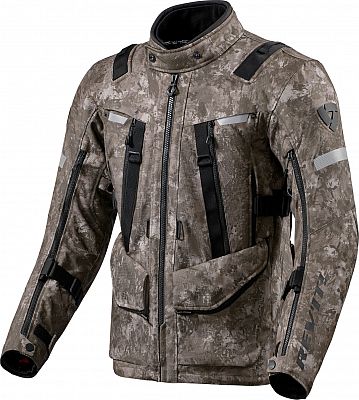 Revit Sand 4 H2O Camo, Textiljacke wasserdicht - Grau/Braun/Schwarz - L von Revit