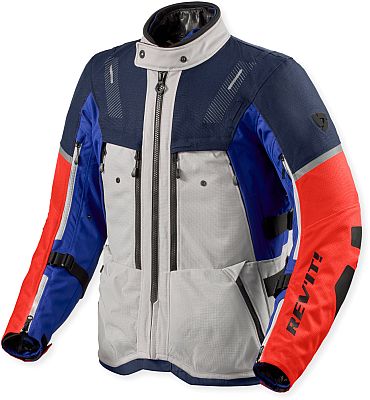 Revit Sand 5 H2O, Textiljacke wasserdicht - Grau/Blau/Orange - XXL von Revit