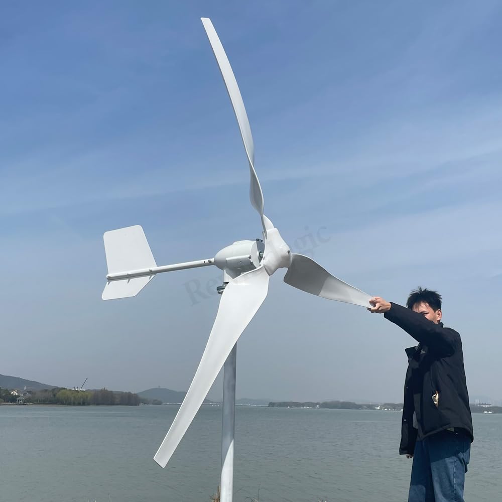 3000W Windkraftanlage Windgenerator 24V 48V 96V Permanentmagnet Generator Windturbine für Hausgebrauch Gartenboot Straßenlaterne Windenergie (48v Windkraftanlage Nur) von Rewindagic