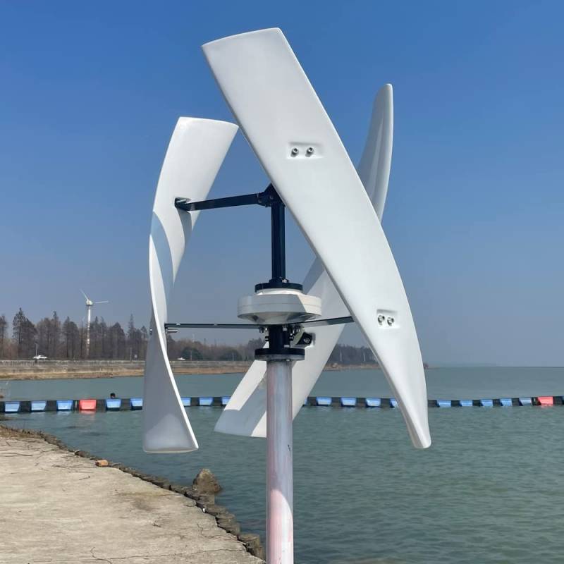 800W Maglev Windkraftanlage vertikale Windräder 12V 24V 48V Windgenerator 3 Achse Windturbine mit MPPT Regler Heimgebrauch (24V weißer Klingen) von Rewindagic