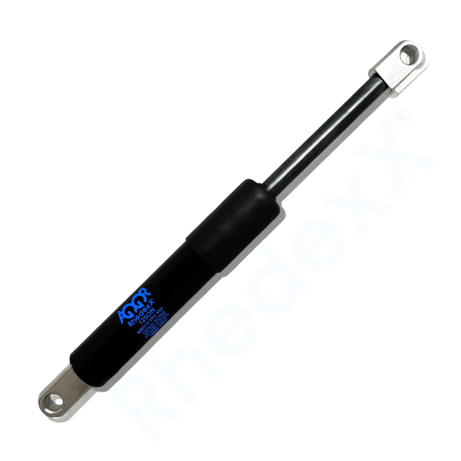 RhedexX® Gasdruckfeder Gasdruckdämpfer Flach Gelenkauge 950mm/430mm/1.000N - Gasfeder mit M8 Augenaufnahme Länge: 950mm Hub: 430mm Kraft: 100N-1.250N (1.000 N) von RhedexX