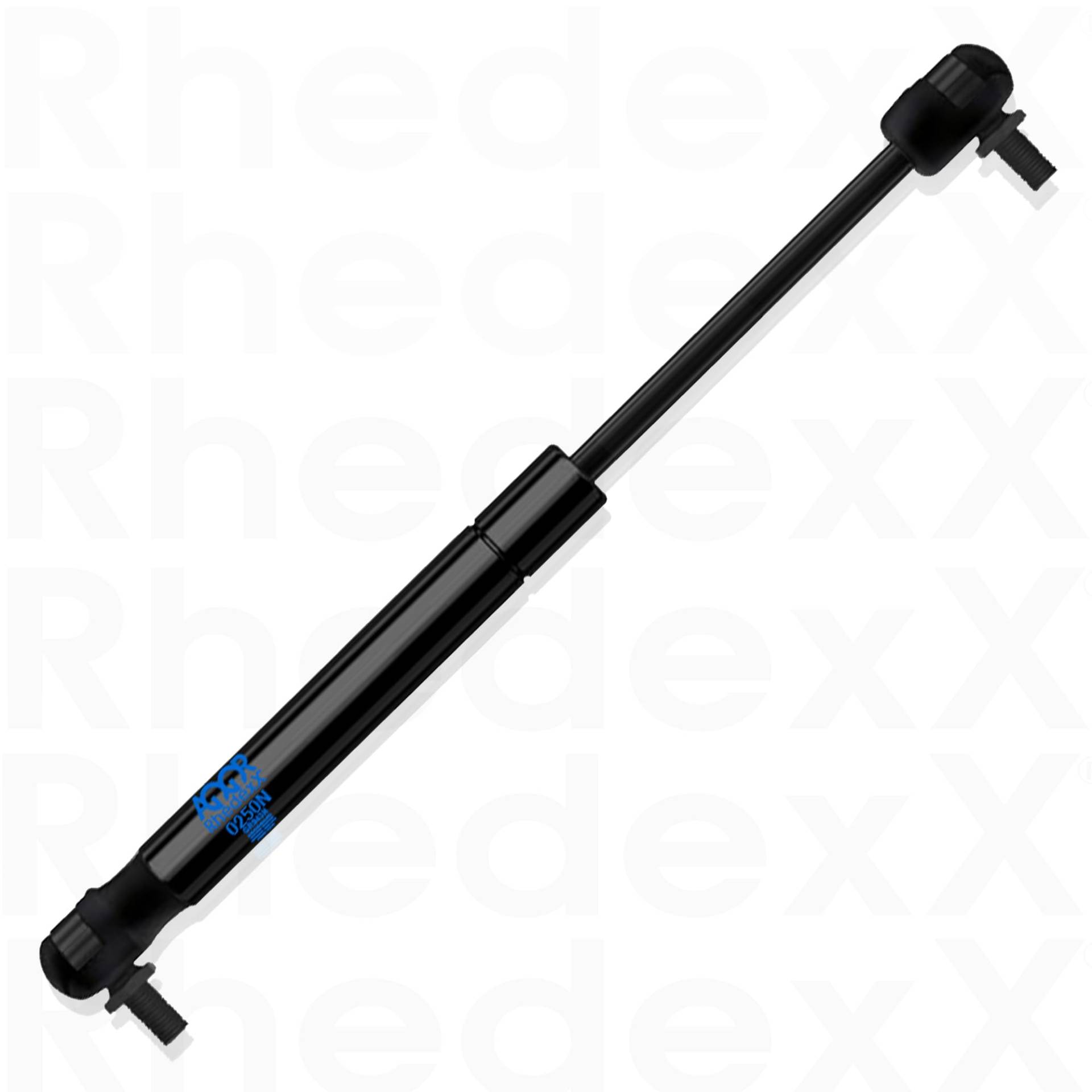 RhedexX® Gasfedern 094668 0350N Ersatz für Stabilus Lift-O-Mat, Gasdruckfeder mit M8 Winkelgelenk Kugelkopf Gasdrukdämpfer Kugelgelenk Länge-585mm, Hub-250mm, Kraft-350N (350N - 094668) von RhedexX