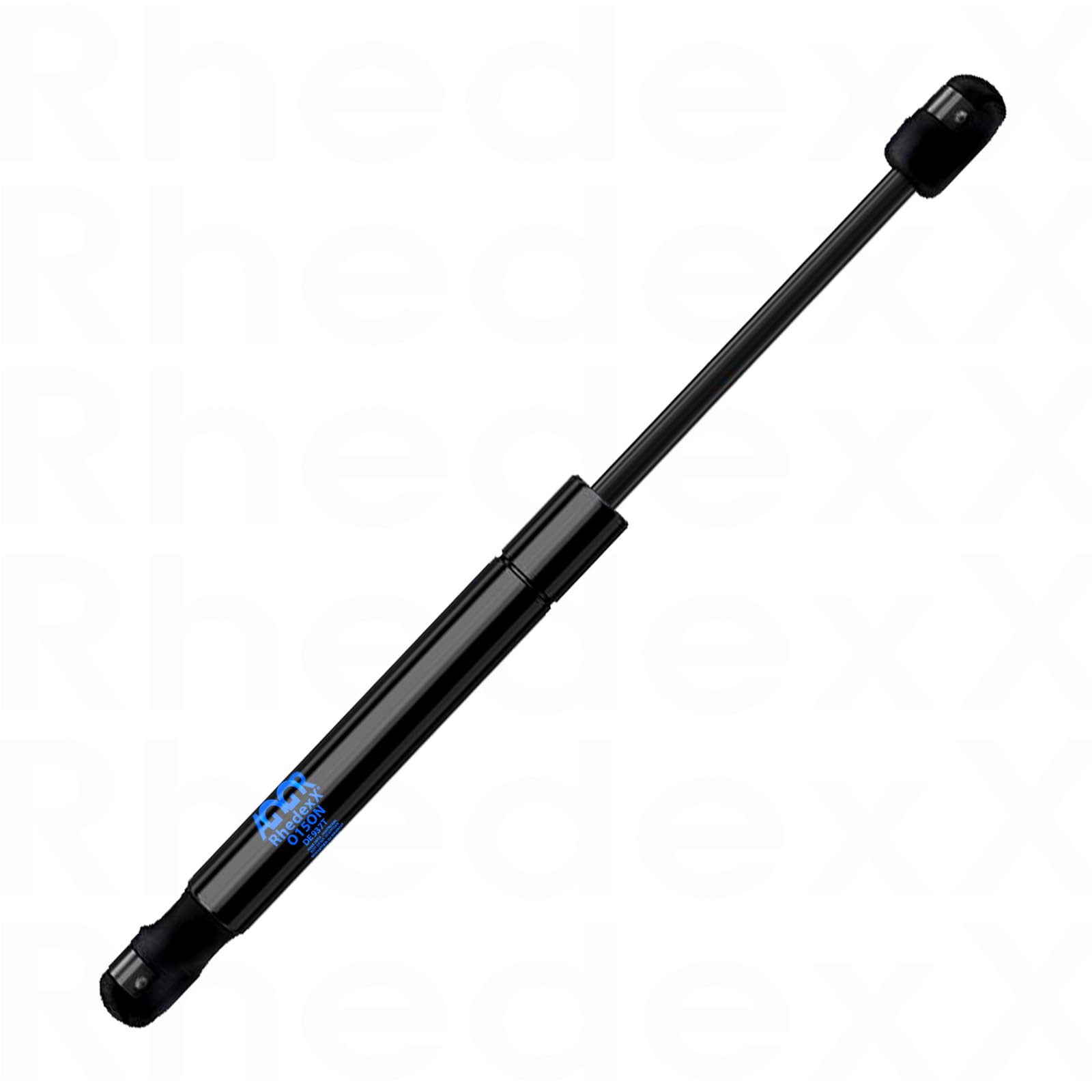 RhedexX® Gasfedern 752959 0150N Ersatz für Stabilus Lift-O-Mat, Gasdruckfeder mit M8 Kugelpfanne Winkelpfanne Gasdrukdämpfer Länge-585mm, Hub-250mm, Kraft-150N (150N - 752959) von RhedexX