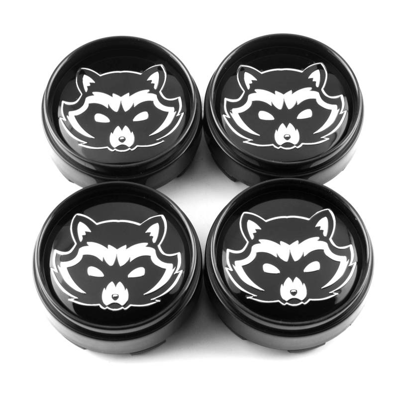 RhinoTuning 4 Stück Radnabenkappen für Nabendecke OD 66,5 mm ID 63 mm, Schwarz Radnabenabdeckung Geeignet für F150 18" Rim ZE40 RPF1 530/557 G-Force 17" Wheel Rim TE37 Time Attack Rad, Felgendeckel von Rhinotuning