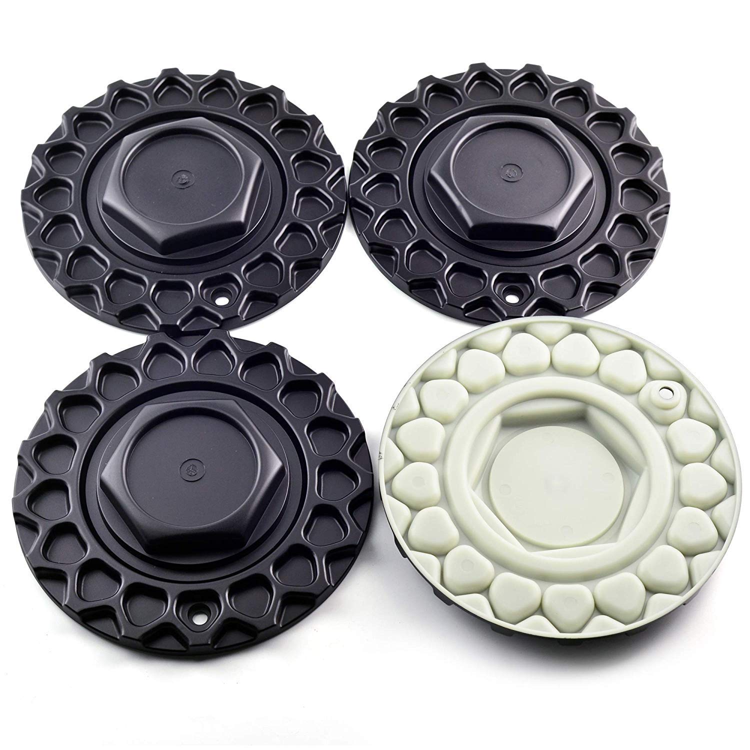 RhinoTuning 4 Auto-radkappen außendurchmesser 168mm innendurchmesser 109mm nabendeckel 6.61in oberfläche für RS Style 5 AV05 für 09.24.004 09.24.028(schwarz) von Rhinotuning