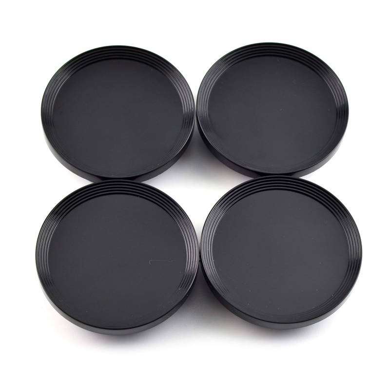 RhinoTuning 4 Stück Radnabenkappen für Volkswagen OD 66 mm ID 55,4 mm, Schwarz Vw Jetta Beetle Golf EOS CC Tiguan Passat, 3B7601171 5G0601171 Felgendeckel von Rhinotuning