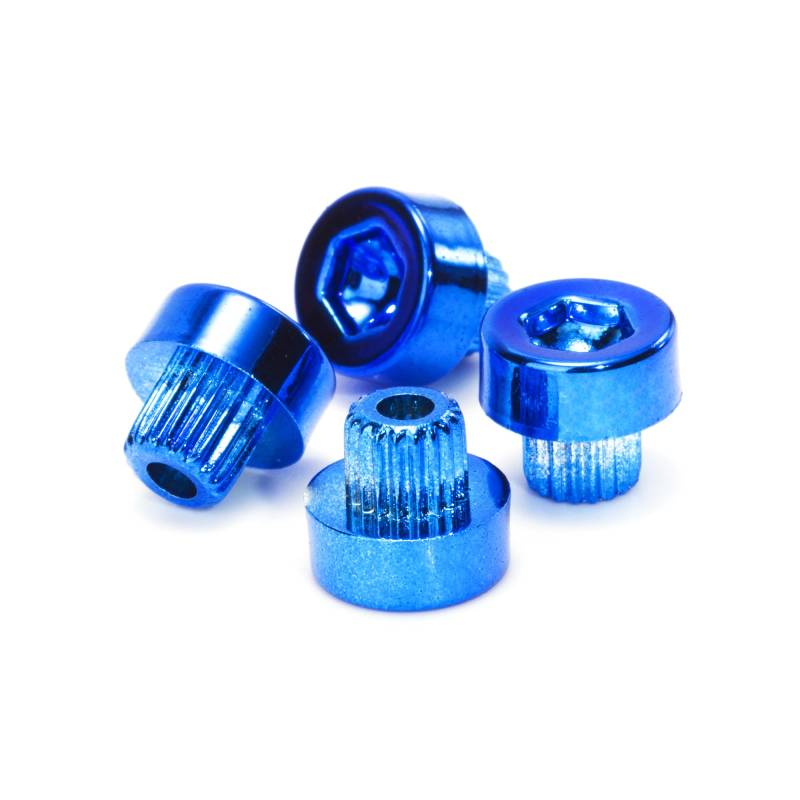 RhinoTuning 50pcs Rad Felge Lippe Nieten Muttern Loch 6.2mm/0.24in Ersatz Nieten Auto Rad Zubehör Teile Chrom（Blau） von Rhinotuning