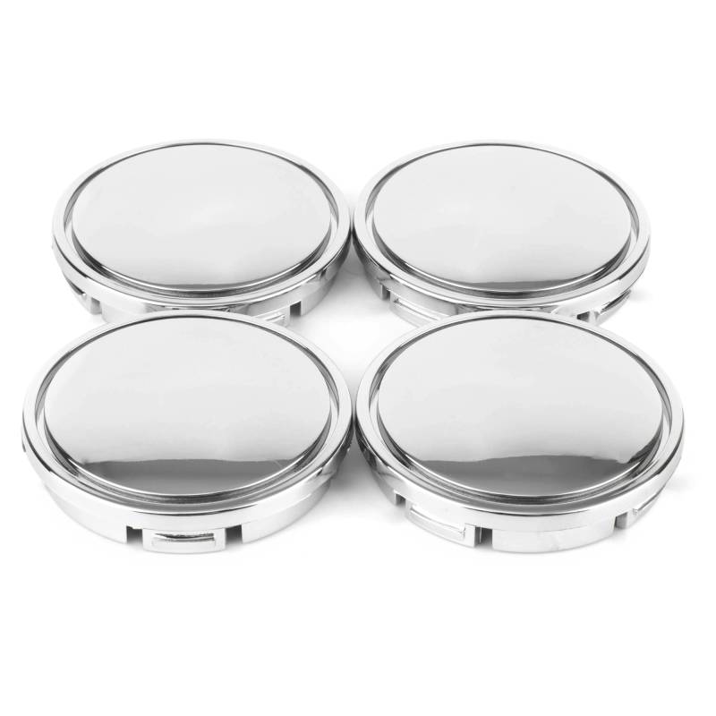 RhinoTuning 4 Stück Radnabenkappen für Nabendeckel OD 56 mm ID 53 mm, Chrom Radnabenabdeckung Geeignet für LE Sedan Golf 18" Rad, 1J0 601 171 / 1JD 601 171 Felgendeckel von Rhinotuning