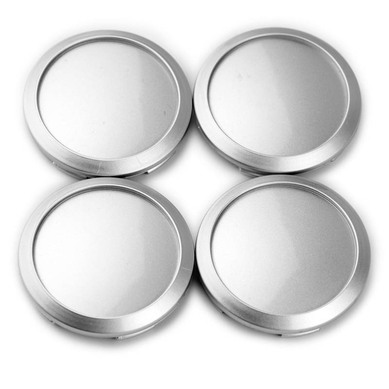RhinoTuning 4 Stück Radnabenkappen für Nabendeckel OD 64 mm ID 60 mm, Silber Radnabenabdeckung Geeignet für Rad, Felgendeckel von Rhinotuning