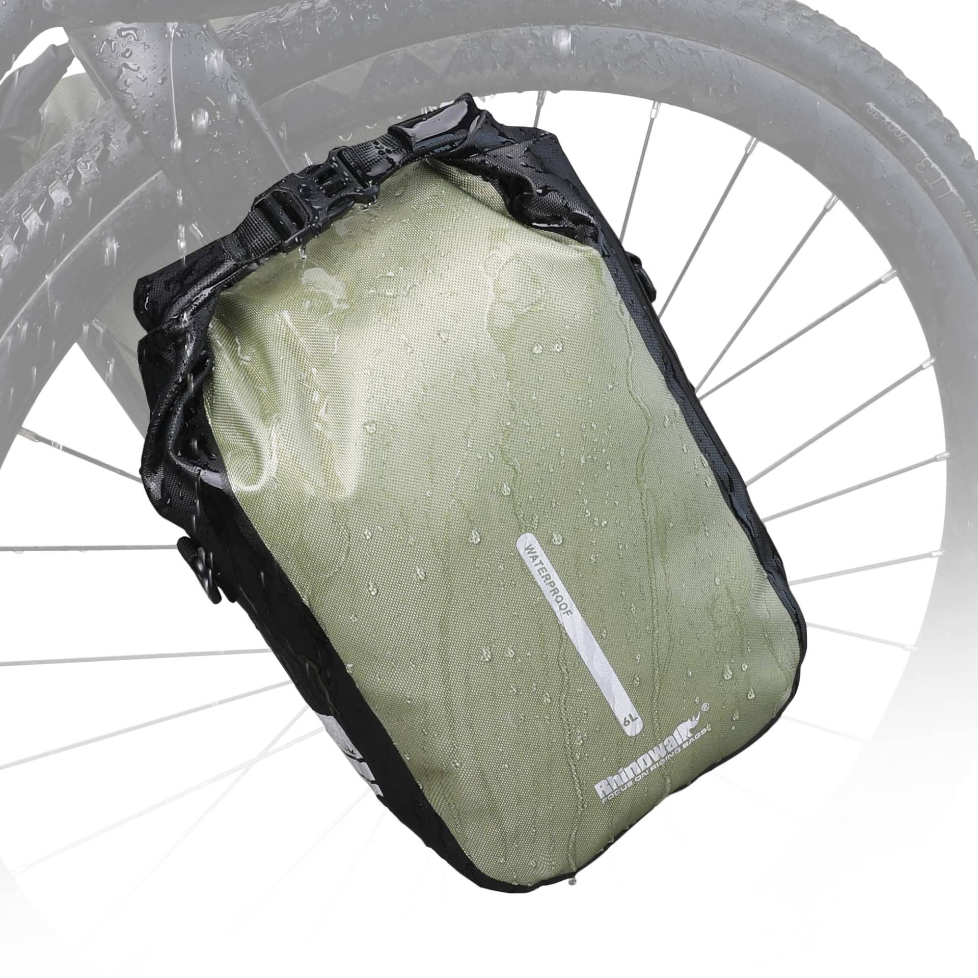 Rhinowalk Fahrrad Gepäckträgertasche Wasserdicht 4/6L Vorne Fahrradtasche für Gepäckträger mit Schultergurt von Rhinowalk