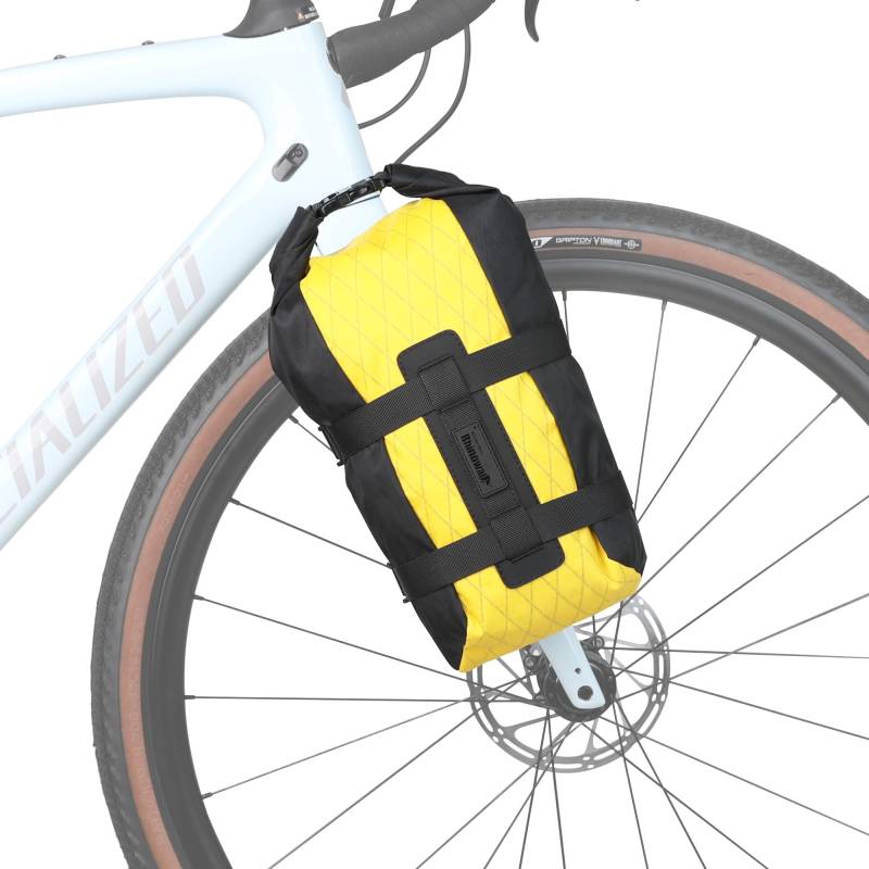 Rhinowalk Fahrrad Gepäckträgertasche Wasserdicht 6.5L Frontfork Tasche für Gepäckträger Vorne Fahrradtasche Fork Pack von Rhinowalk