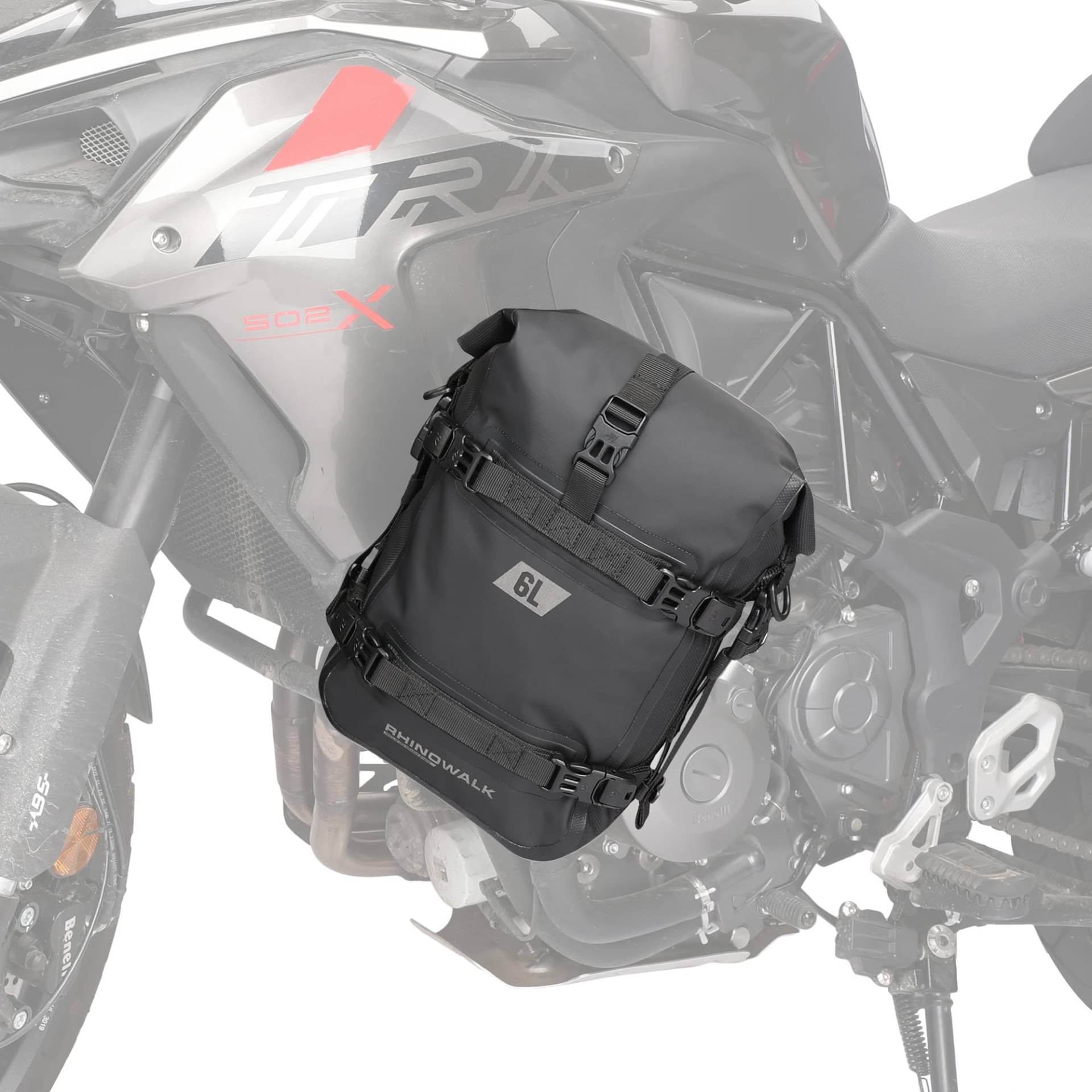 Rhinowalk Motorrad Sturzbügeltasche Wasserdicht 6L Motorradrahmen Tasche für Motorrad Schutzbügel Satteltasche Sitztasche Motorradtasche Seitentasche von Rhinowalk