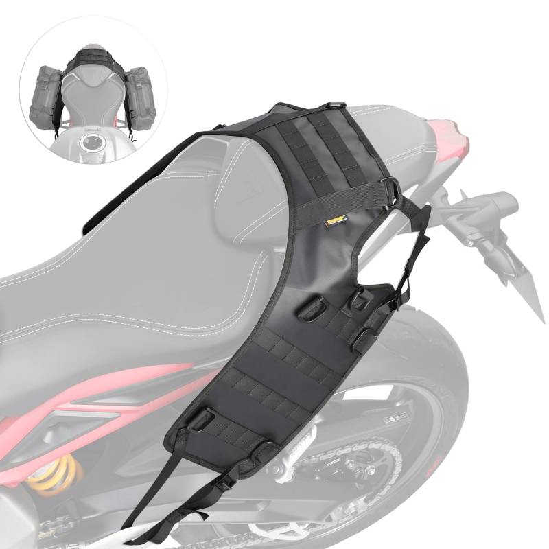 Rhinowalk Motorrad Tank/Sattel Trägersystem Mount Base für Tanktasche/Tankrucksack/Satteltasche/Sitztasche/Walkie Talkie Satteltaschenhalter Motorrad Zubehör von Rhinowalk
