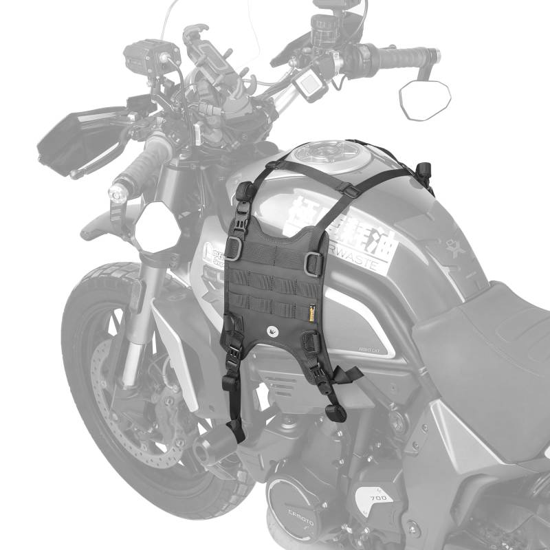 Rhinowalk Motorrad Tank/Sattel Trägersystem Mount Base für Tanktasche/Tankrucksack/Satteltasche/Sitztasche/Walkie Talkie Satteltaschenhalter Motorrad Zubehör von Rhinowalk