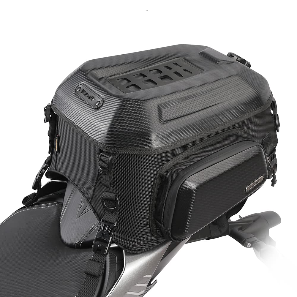 Rhinowalk Motorradtasche Multifunktionale Motorrad Hecktasche,Motorradgepäck 35L wasserdichte Gepäcktasche, Hell Schwarz Rhinowalk Motorradtasche Multifunktionale Motorrad Hecktasche,Motorradgepäck 35L wasserdichte Gepäcktasche, Hell Schwarz von Rhinowalk