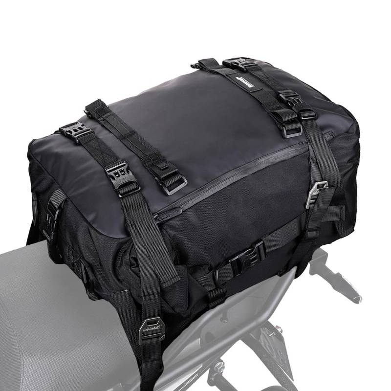 Rhinowalk Multifunktional Motorradtasche Motorradgepäck 10/20/30L Motorrad Pannier Satteltaschen Gepäckträgertaschen Hecktasche Hinterradtasche, Schwarz-30L von Rhinowalk