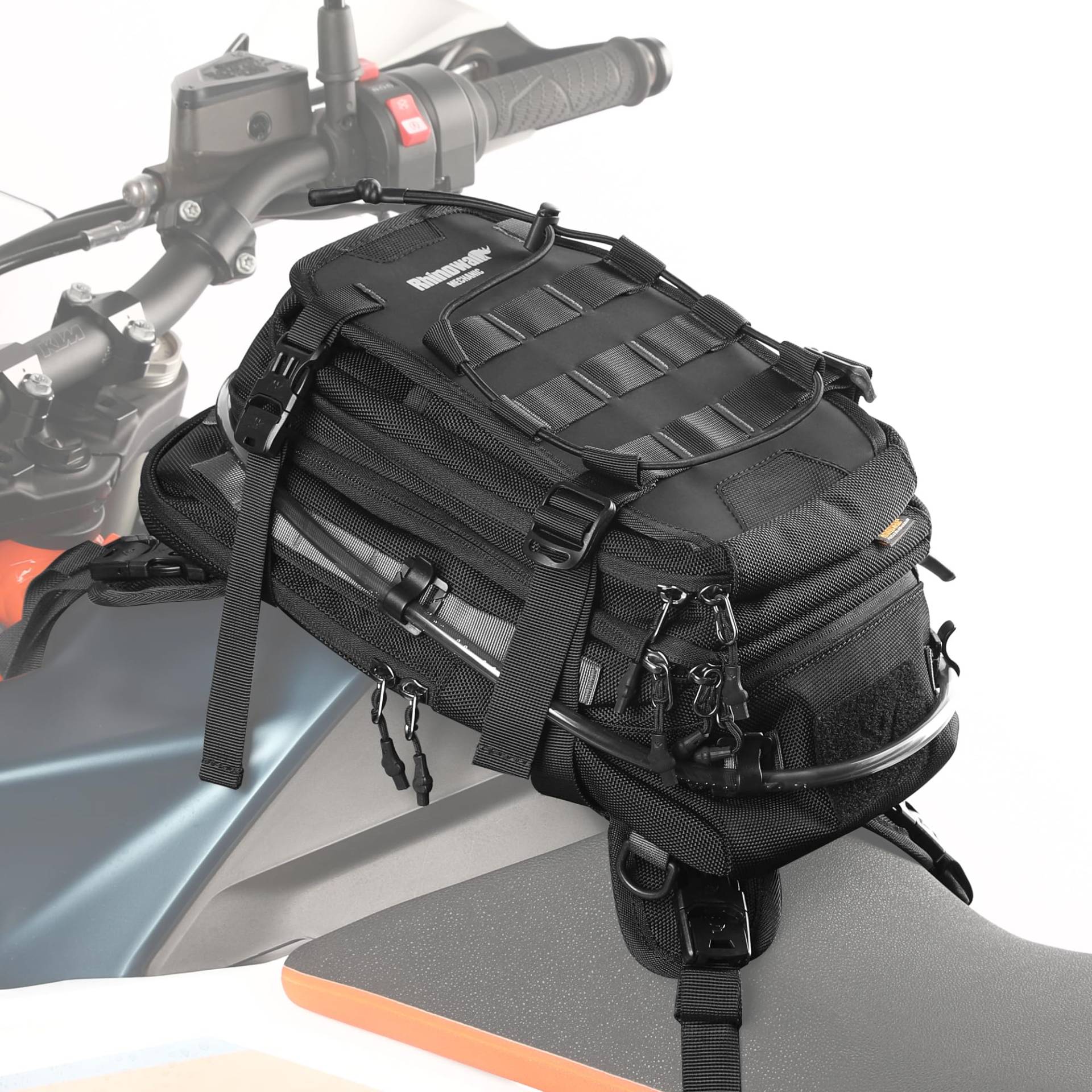 Rhinowalk Multifunktional Tanktasche Tankrucksack mit Molle System Wasserblase Schultergurt Motorradtasche Motorrad Rucksack Rhinowalk Multifunktional Tanktasche Tankrucksack mit Molle System Wasserblase Schultergurt Motorradtasche Motorrad Rucksack von Rhinowalk