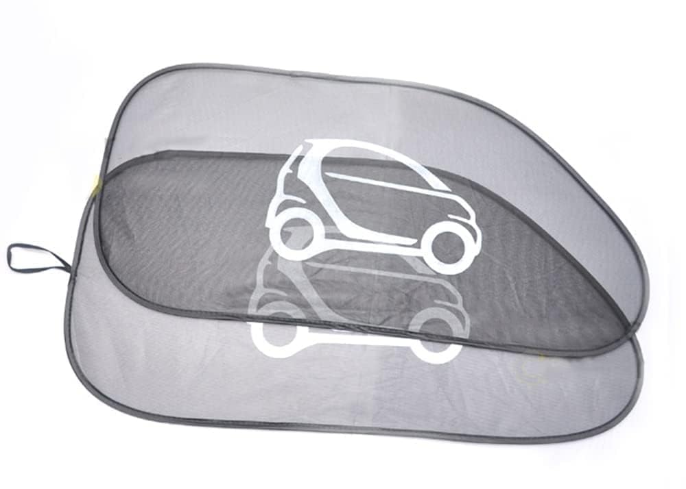 2 Pcs Auto Sonnenschutz, für Smart 453 451 Fortwo Forfour, Seitenfenster Sonnenschutz Sichtschutz Auto Seitenfenster Sonnenschutz,Fortwo-451 von RiRaku