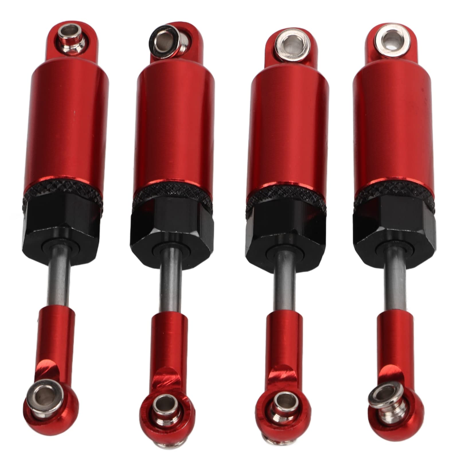 Einstellbarer Stoßdämpfer 4PCS-Metall für MN 1/16 RC-Auto-Upgrade-Teile Wirksamer Stoßdämpfung für C-14 C-24-Modelle Geeignet (Rot) von RiToEasysports