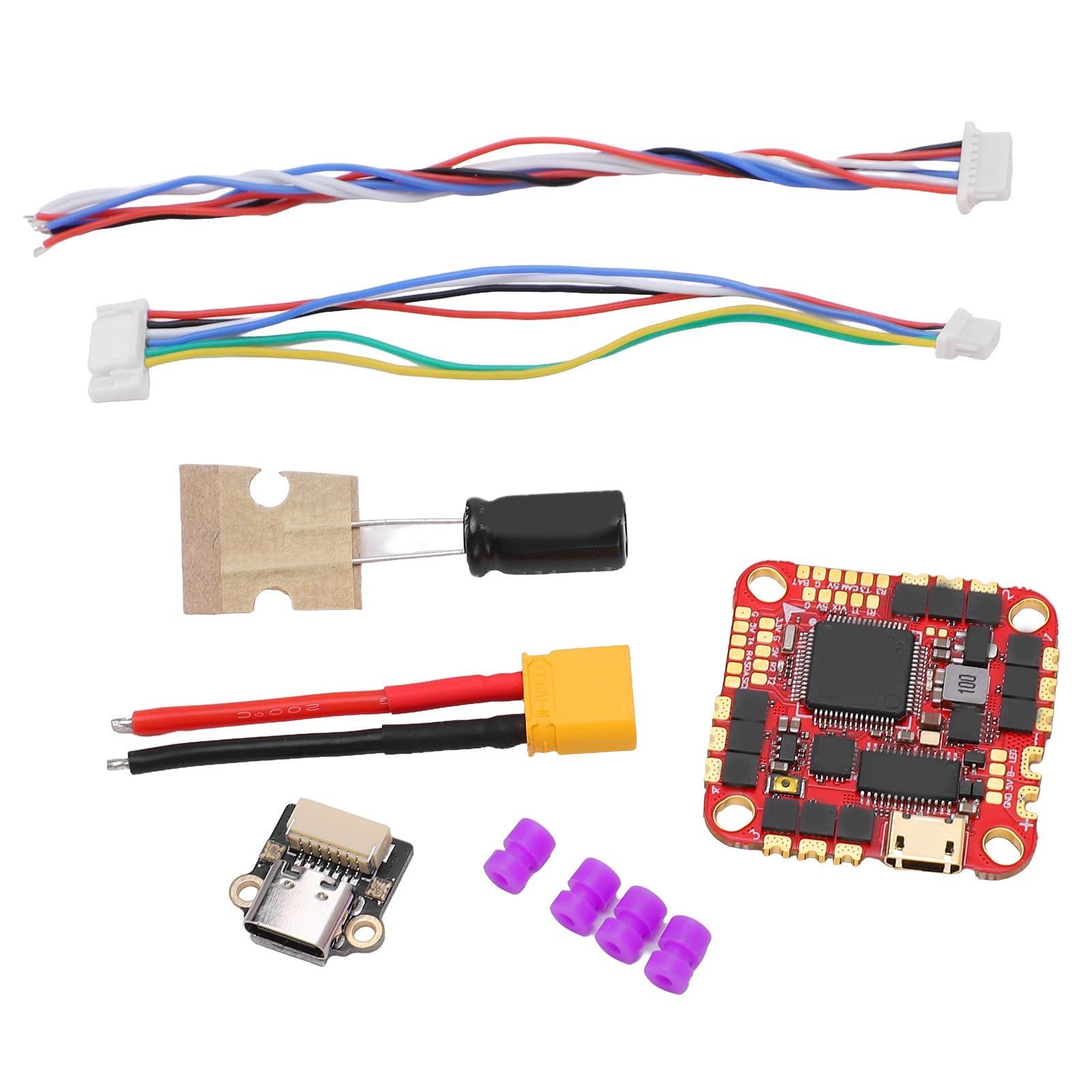 Hochleistungs-HAKRC-F722-Flugcontroller-Kit mit 40A ESC für FPV-Rennsport-Drohne, Einfacher Betrieb, Anpassung für Fernbedienungsflugzeuge, Schwarz, 32 X 32 Mm Größe von RiToEasysports