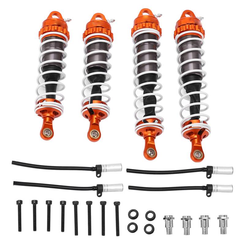 RC Aluminiumlegierung Stoßdämpfer Stabil Rennen für ZD Racing 1/7-07, Hochwertige Quellen Stoßdämpfer für RC -Auto Teil Enthusiasten (Orangefarbene Titanfarbe) von RiToEasysports