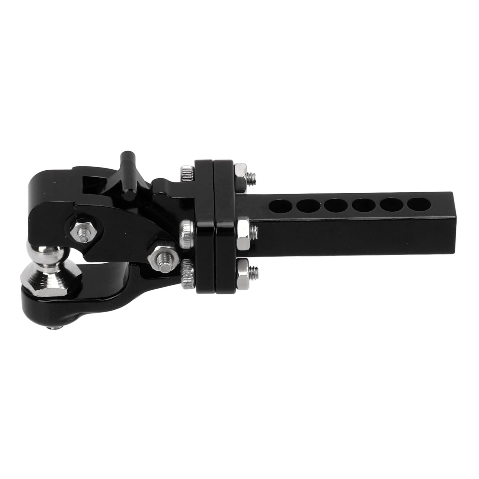 Raffinierter RC -LKW -Anhänger Haken Aluminiumlegierungsnotfall Resistant für 1/10 RC, Stabile Leistung für SCX10 90046 90047 (Black) von RiToEasysports