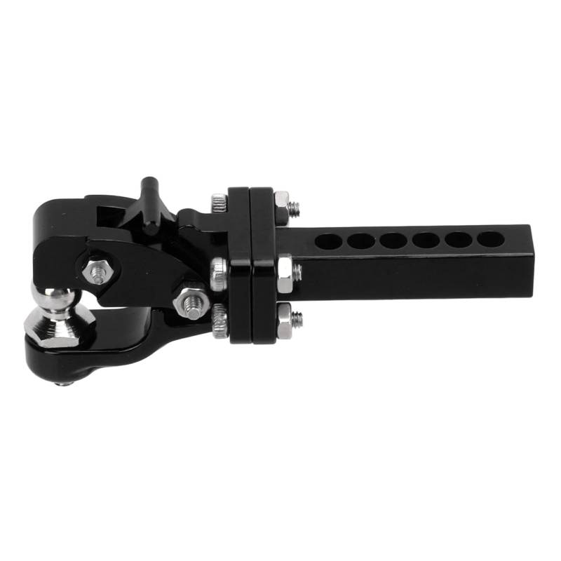 Raffinierter RC -LKW -Anhänger Haken Aluminiumlegierungsnotfall Resistant für 1/10 RC, Stabile Leistung für SCX10 90046 90047 (Black) von RiToEasysports