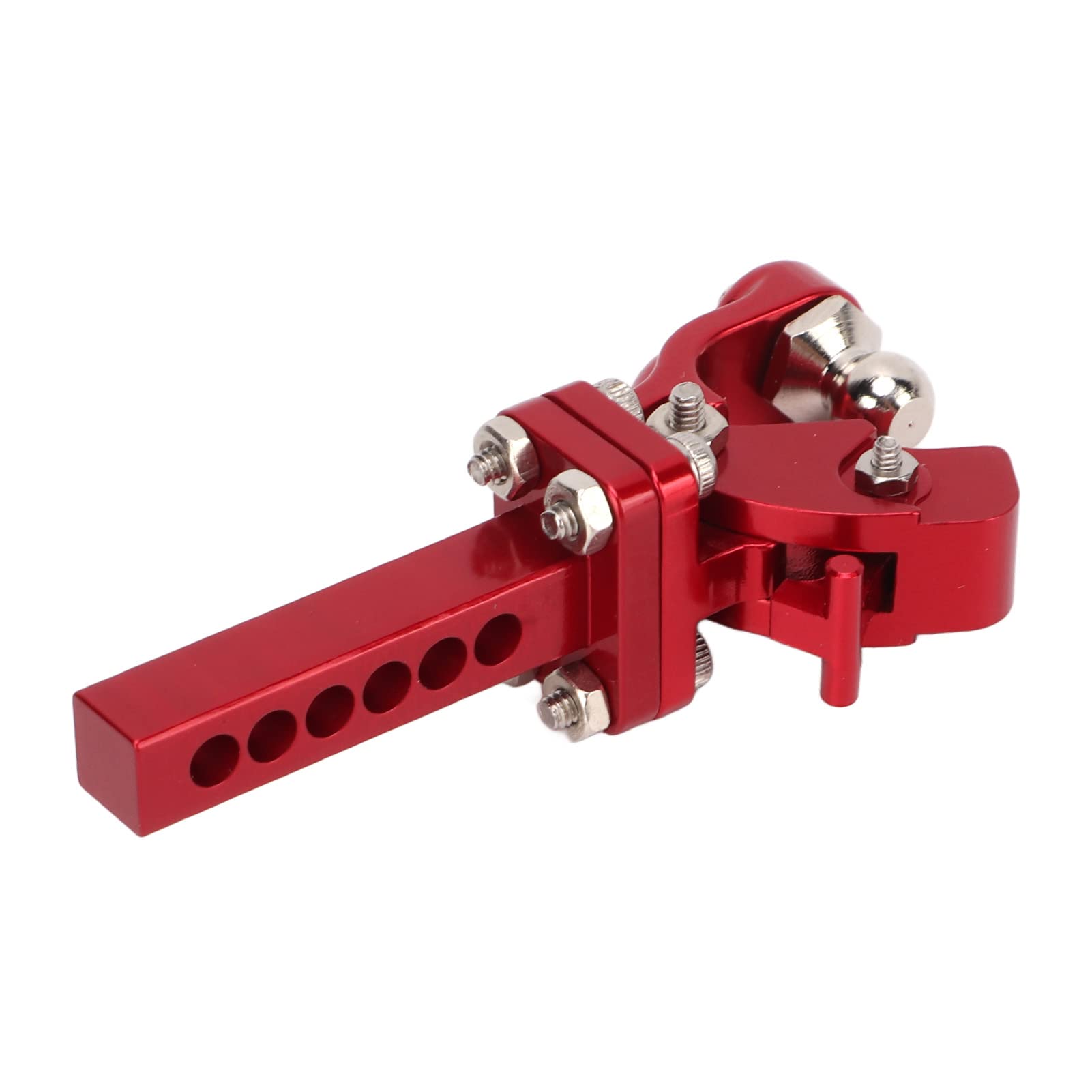 Raffinierter RC -LKW -Anhänger Haken Aluminiumlegierungsnotfall Resistant für 1/10 RC, Stabile Leistung für SCX10 90046 90047 (Rot) von RiToEasysports