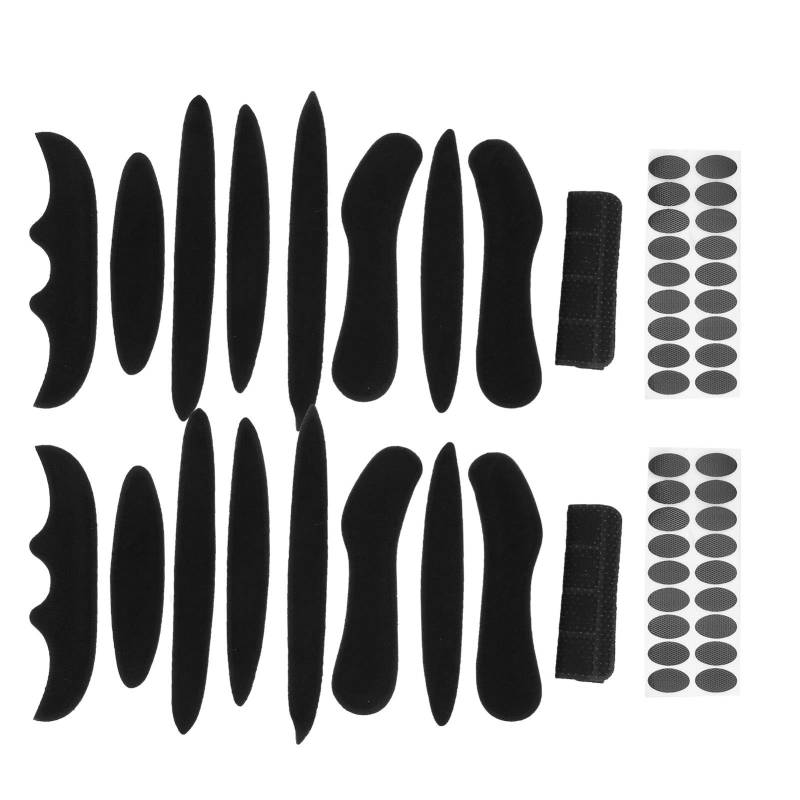 RiToEasysports Universal Foam Helmpolster Ersatz-Helmpolster-Kit für Fahrrad- und Motorradhelme, Schwarz, SK-202 von RiToEasysports